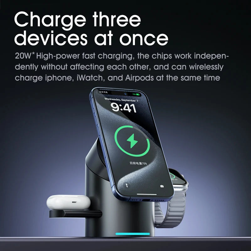 Tri-Device Wireless Charger